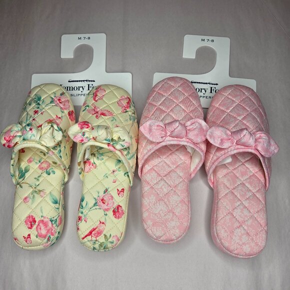 NWT Charter Club Memory Foam Slippers 2 Pack Bundle Size M - Picture 1 of 1